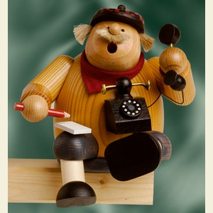 R�ucherm�nner Berufe R�ucherm�nnchen Kantenhocker- Telefonist- 15 cm
